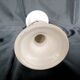 Old Rouen style earthenware candle holder decorated with flower basket 25 cm
