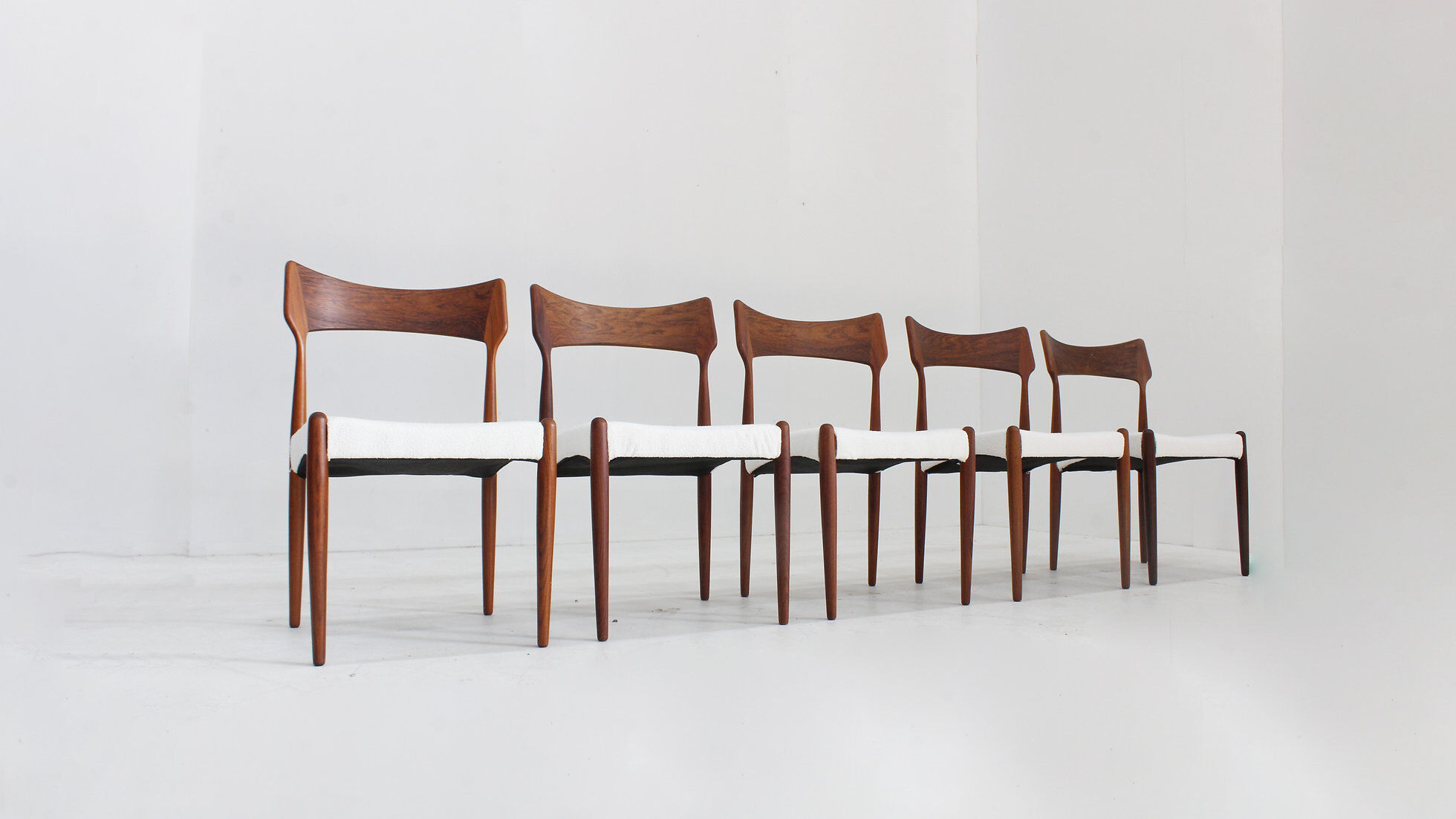 Set of vintage Danish dining chairs by Bernhard Pedersen, 1960s