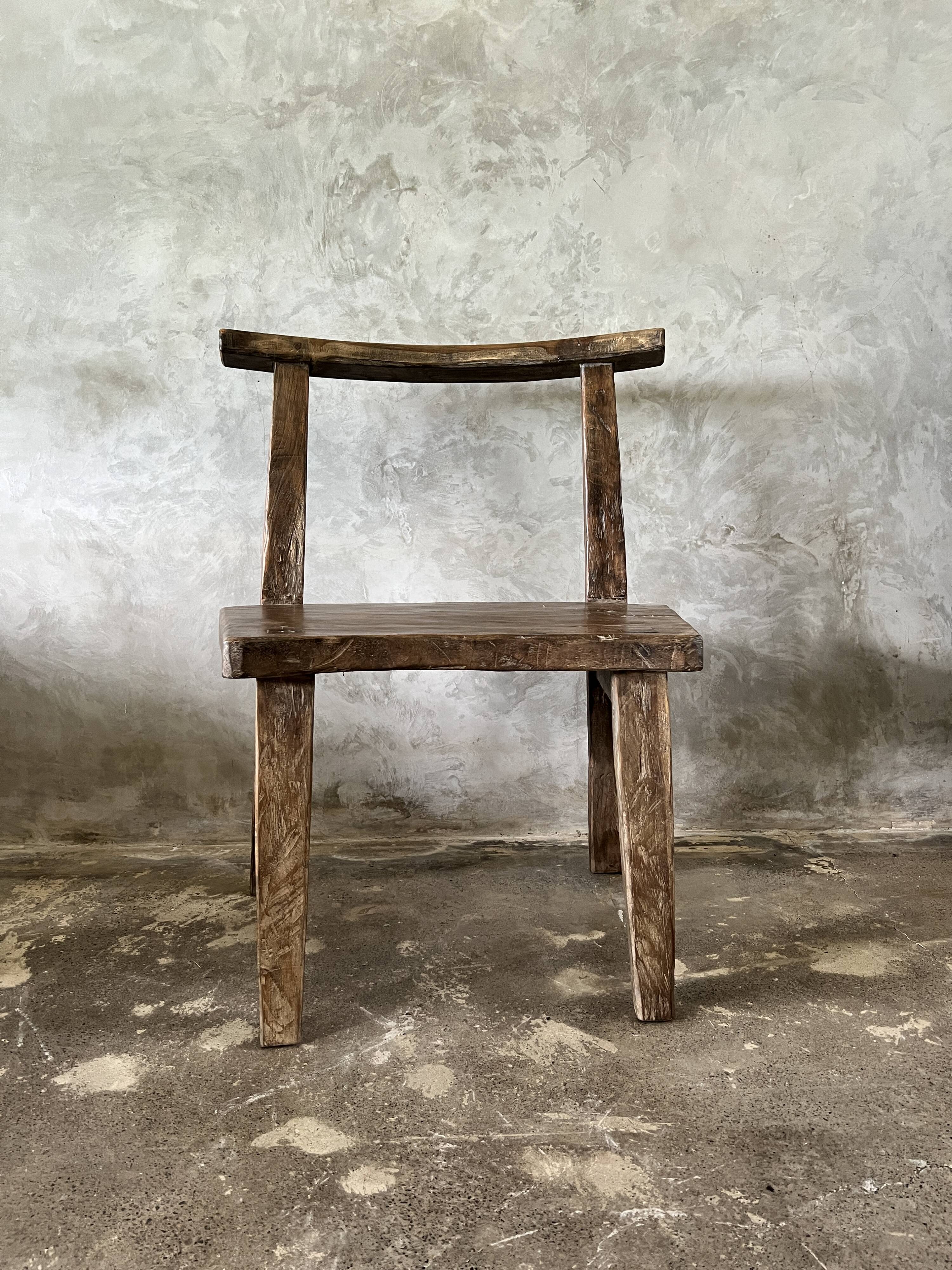 Large old teak chair or armchair H84 L60