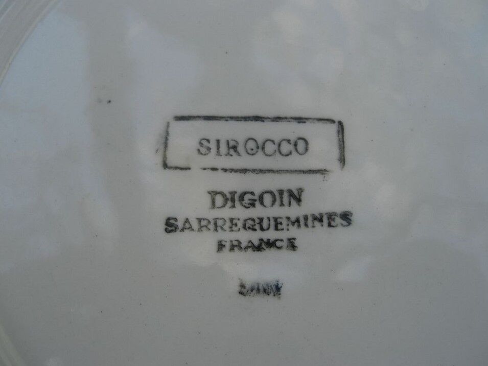 5 plates dessert DIGOIN model Sirocco