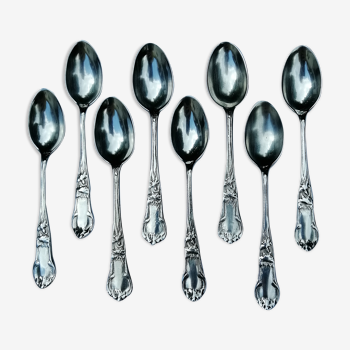 8 small silver spoons