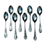 8 small silver spoons
