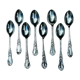8 small silver spoons