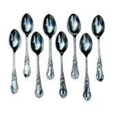 8 small silver spoons