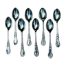 8 small silver spoons