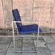 Four Arco Frame Dining Chairs / Blue Leather / Burkhard Vogther