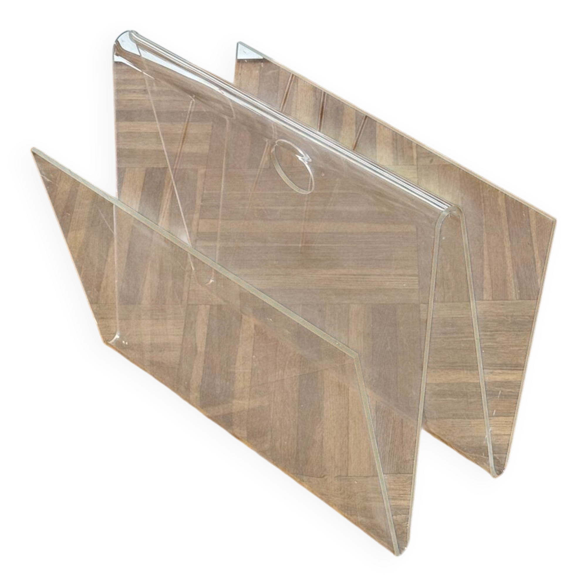 Porte revue en plexiglas vintage