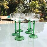 Set of 6 Alsace wine glasses in chiseled crystal