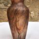 Orange / blue marble vase (signed?) old glass paste