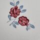 Set of four dessert plates decorated with flower, Maryvonne, 21 cm