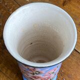 Ceramic vase, cherry blossom decoration, Pardi Vallauris