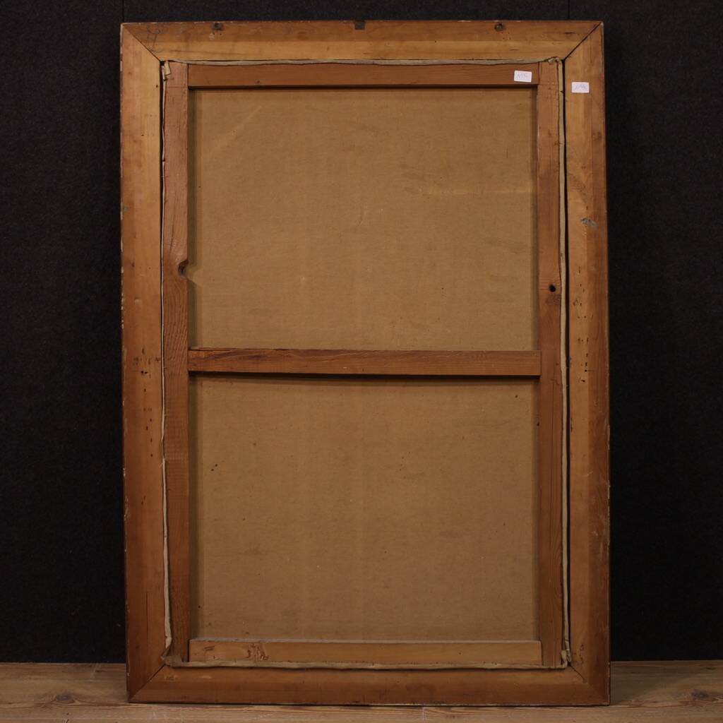 Italian landscape painting with sheep signed C. Bentivoglio