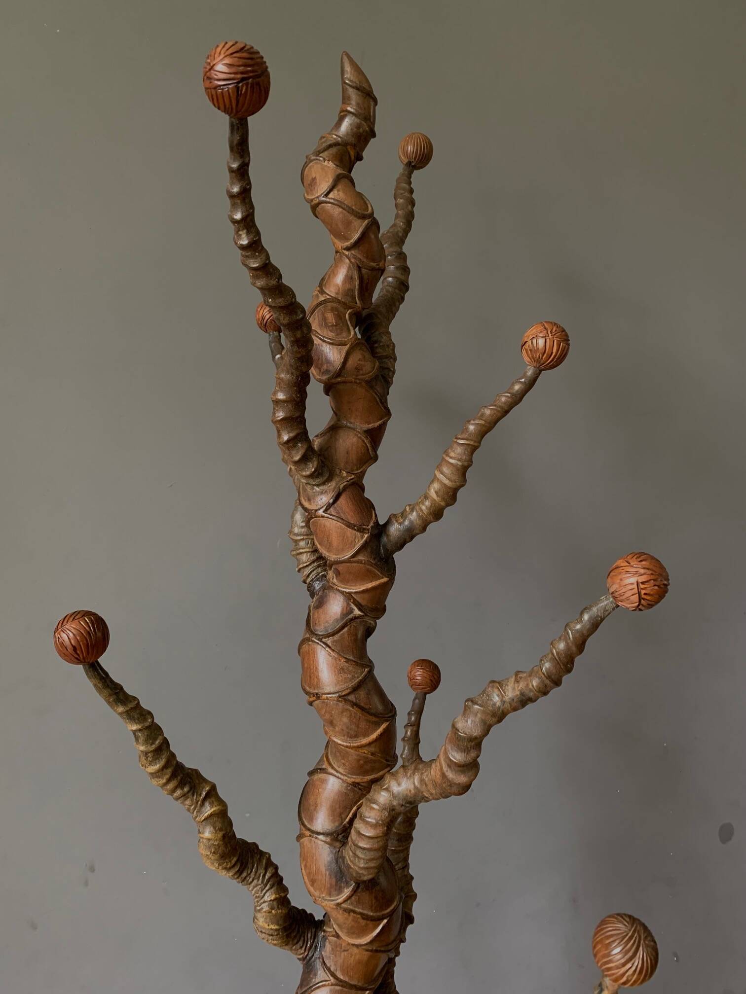 A Remarkable 19th Century Sculptured Rosewood & Buckhorn Hatstand