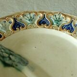Asparagus plate in slip late 19th Onnaing Wasmuel