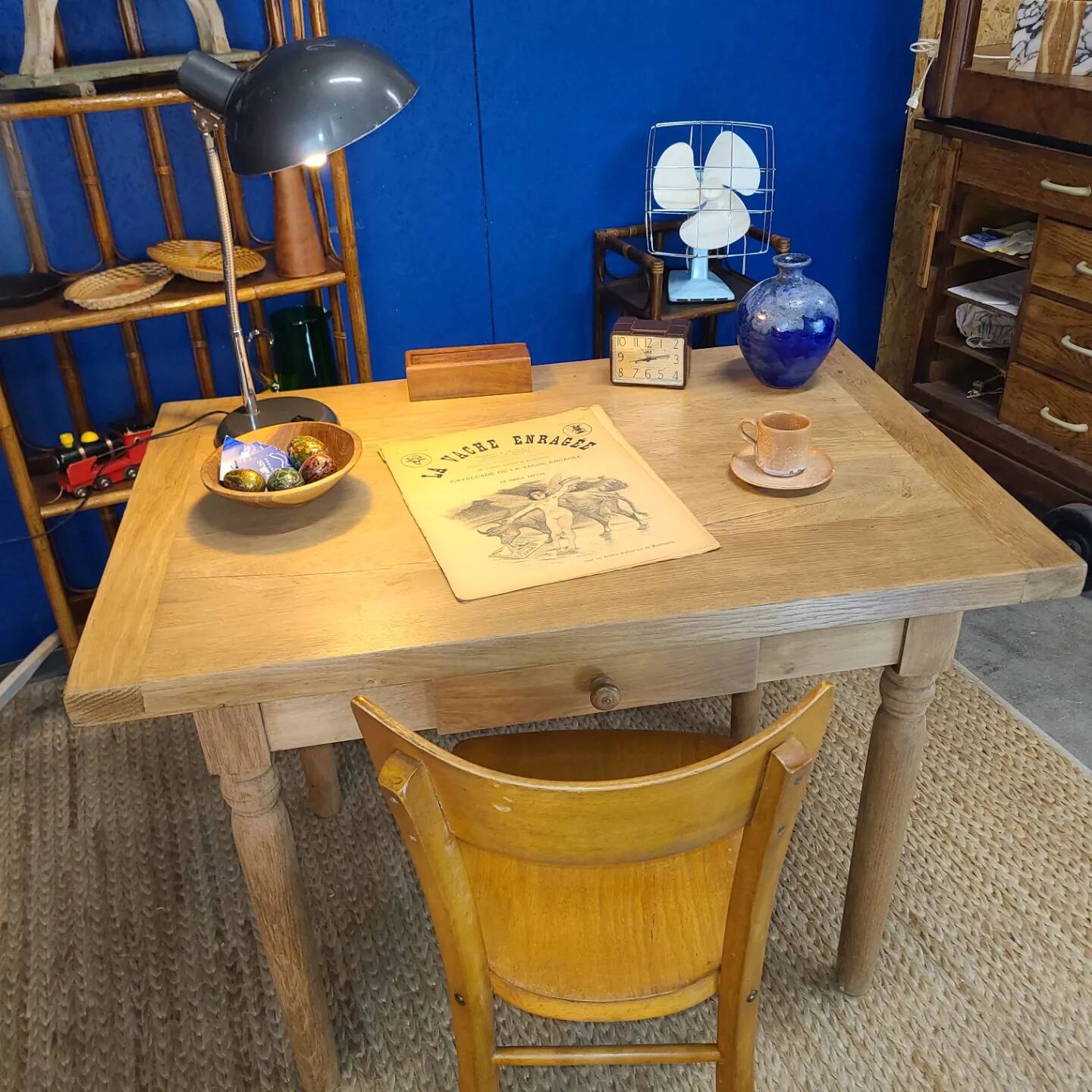 Vintage farmhouse table for kitchen or office