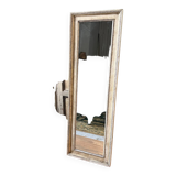 Mirror frame in patinated white painted wood