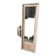 Mirror frame in white painted patinated wood