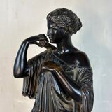 Diane de Gabies, black patinated bronze after the antique