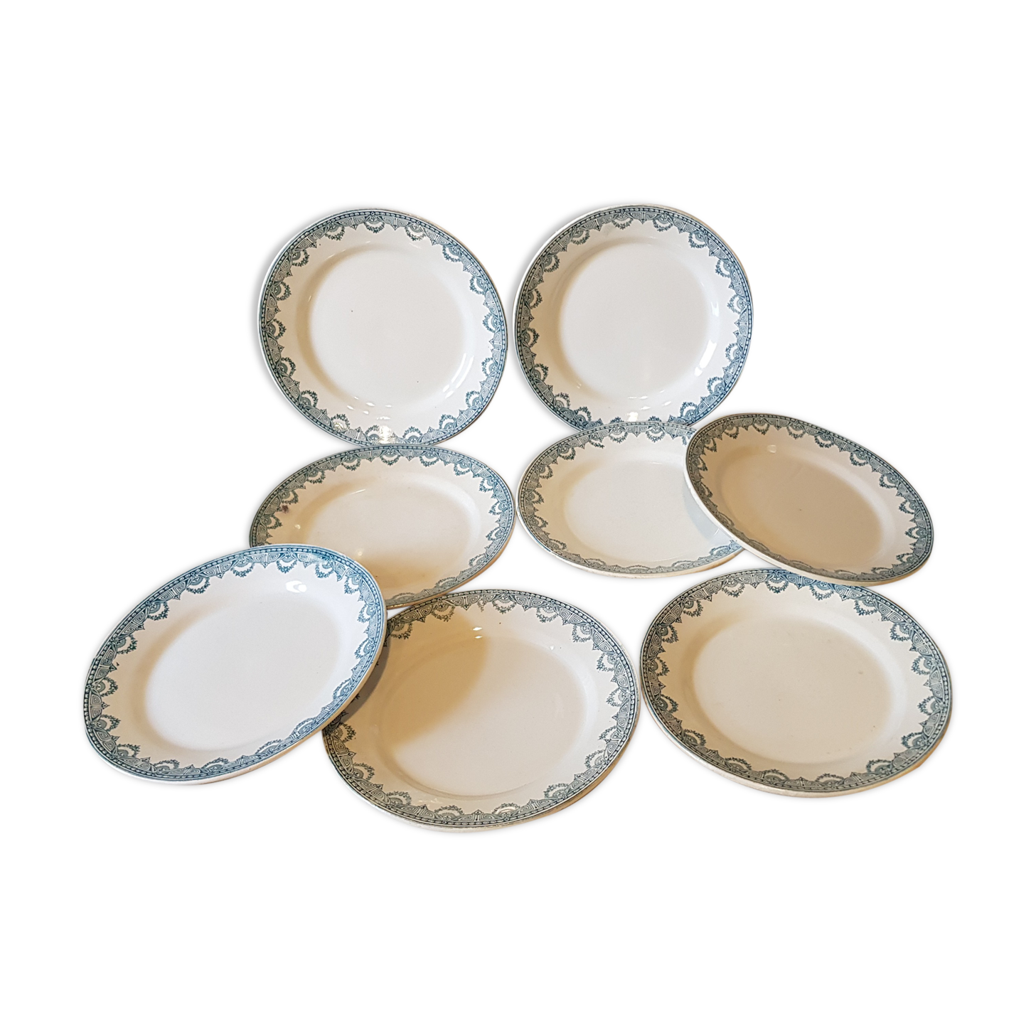 8 flat plates Iron Earth "Recamier"