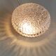 Ceiling light or wall sconce in moulded floral glass - 70s