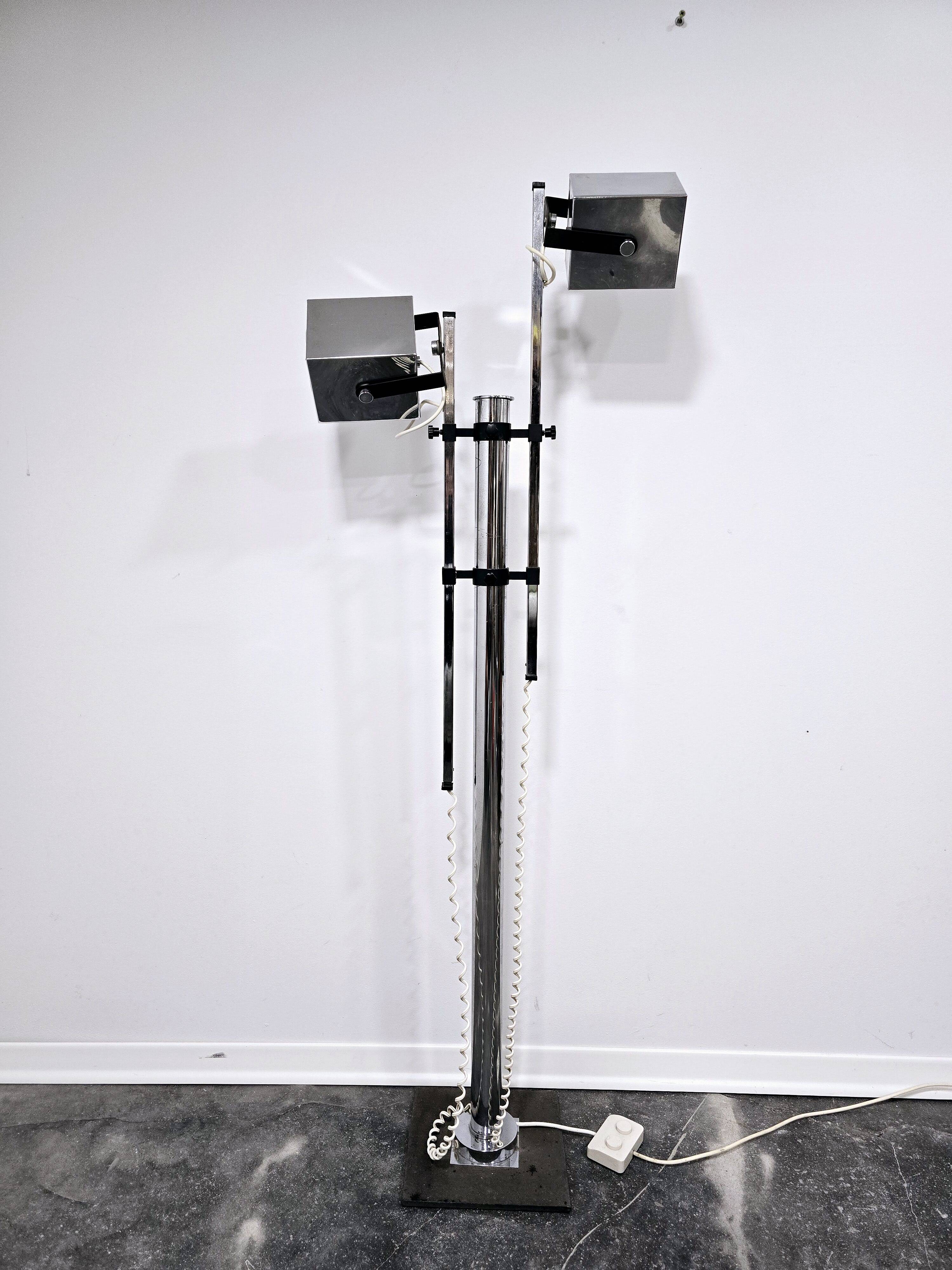 Adjustable Mid Century Floor Lamp by Pat Hoffman for Lucitalia 1970s