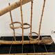 Vintage rattan plant door coffee table