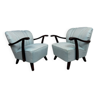 Art Deco blue club chairs