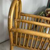 Rattan magazine rack