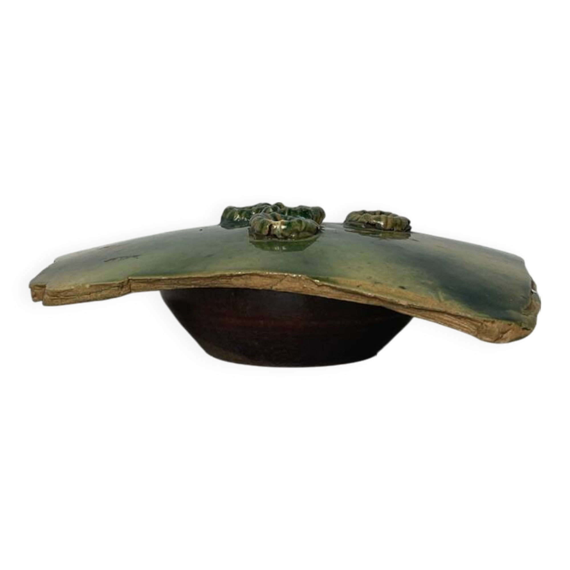 Glazed ceramic flowerpot vase