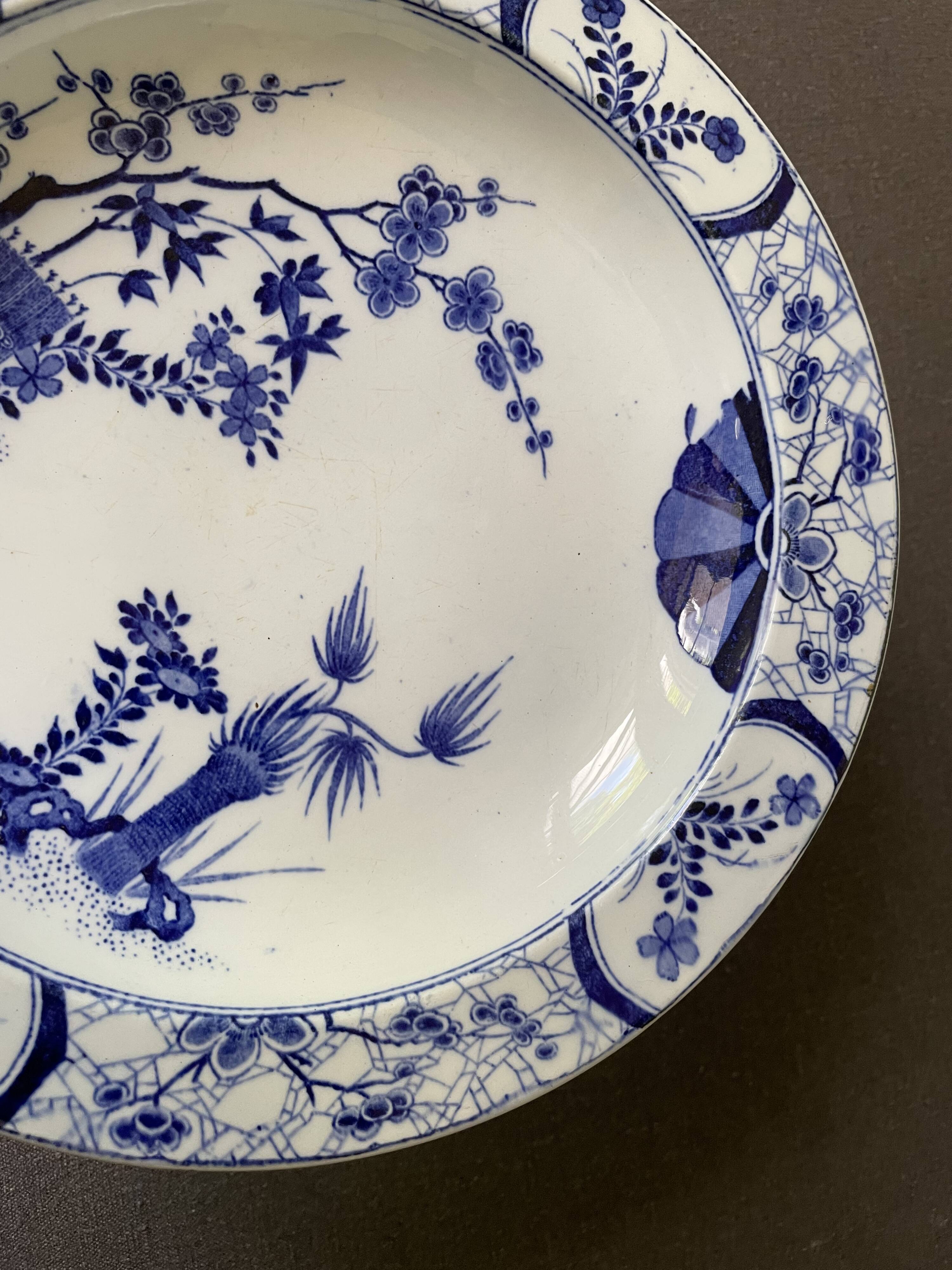 Earthenware compotier Creil & Montereau Japanese service 19th century