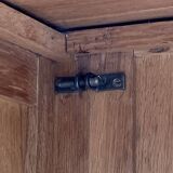Vintage solid oak cross-braced wardrobe 1940