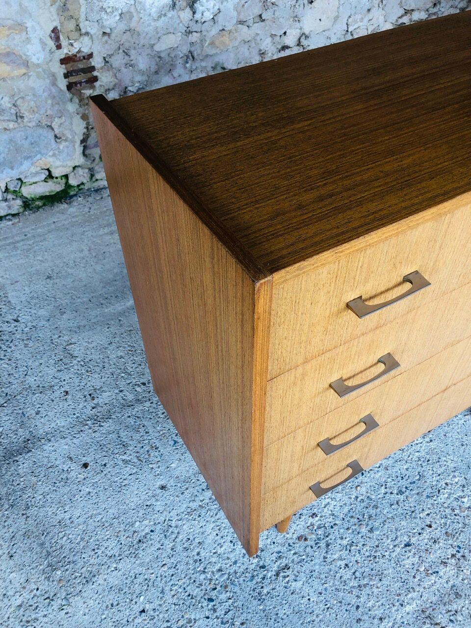 Vintage 4-drawer dresser by Capelle 70s