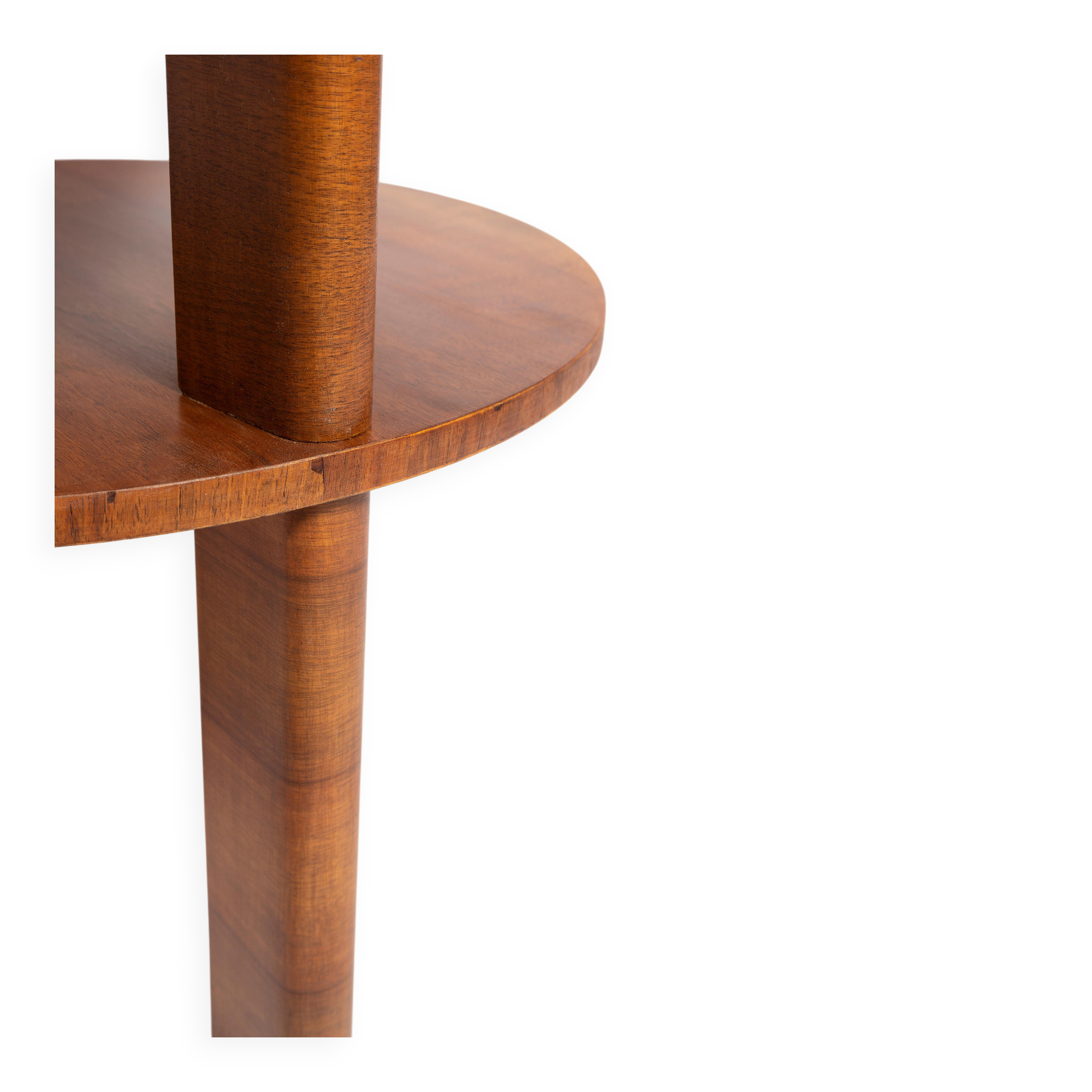 Mid-century modern coffee table, vintage, Art Deco, walnut wood, Poland, 1960s