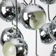 Lustre italien en cascade chromée du milieu du siècle par Guzzini pour Meblo