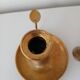 Set of 2 brass cellar rat candlesticks