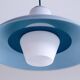 Philips pendant light in frosted sky blue glass by Louis Kalff