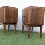 Pair of vintage Art Deco mid-century bedside tables