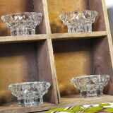 Bougeoir en verre vintage