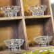 Bougeoir en verre vintage