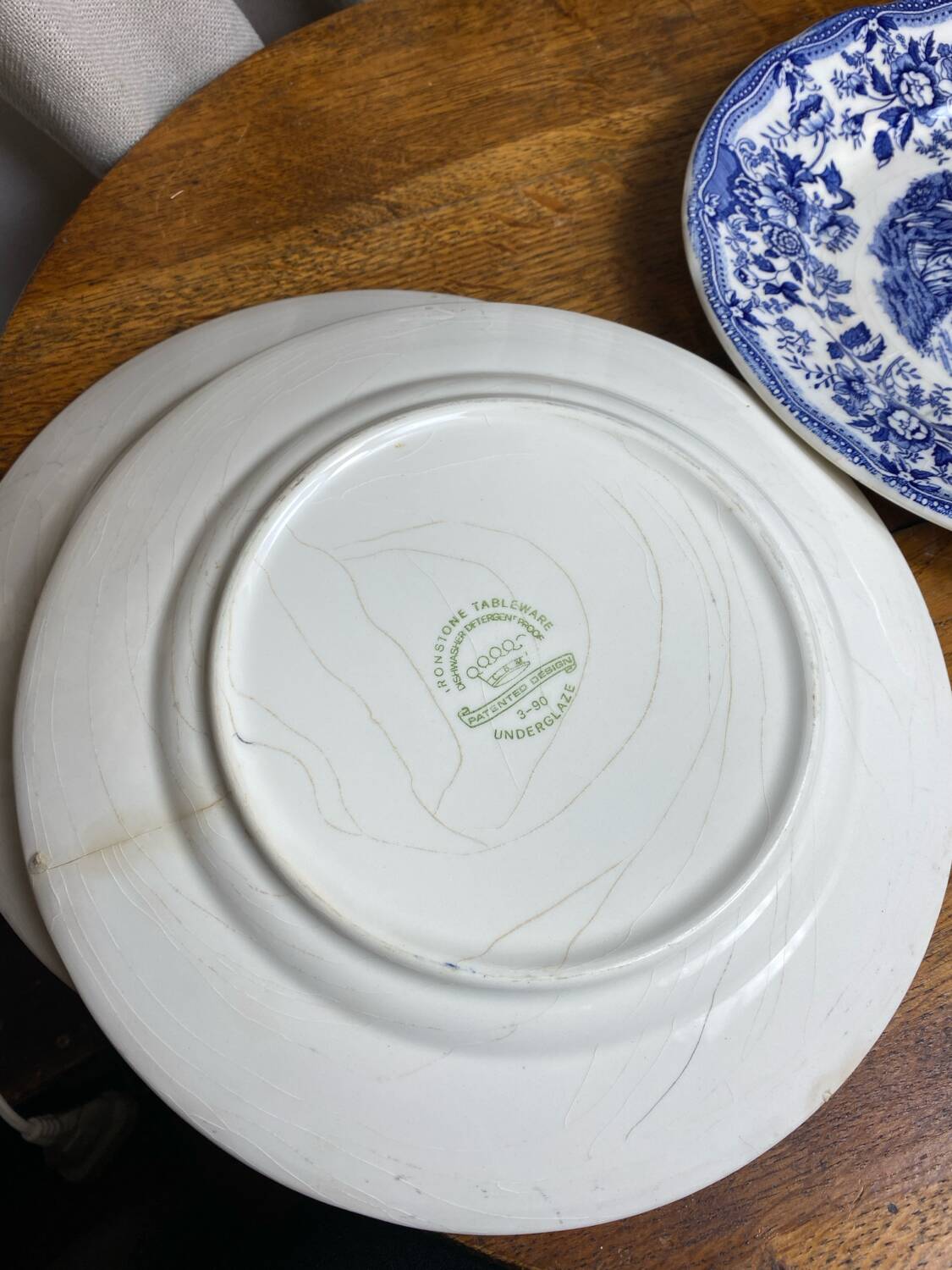 Twelve ironstone plates