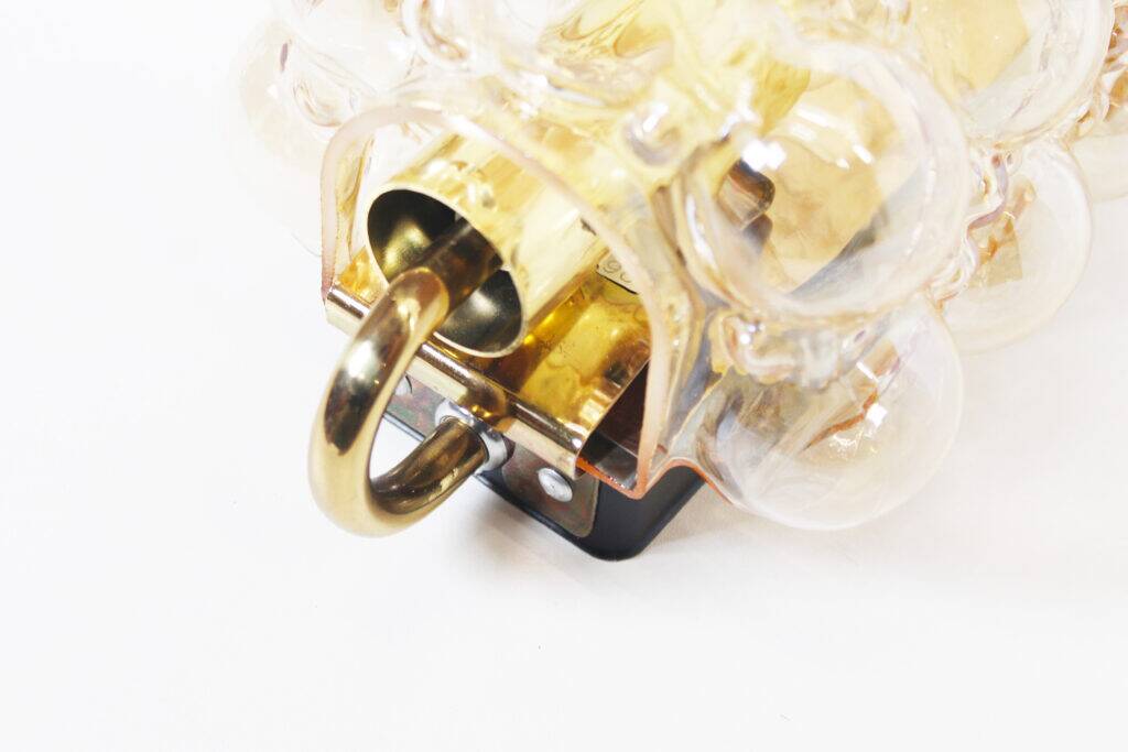 Single Murano glass 'bubble' sconce by Helena Tynell for Glashutte Limburg