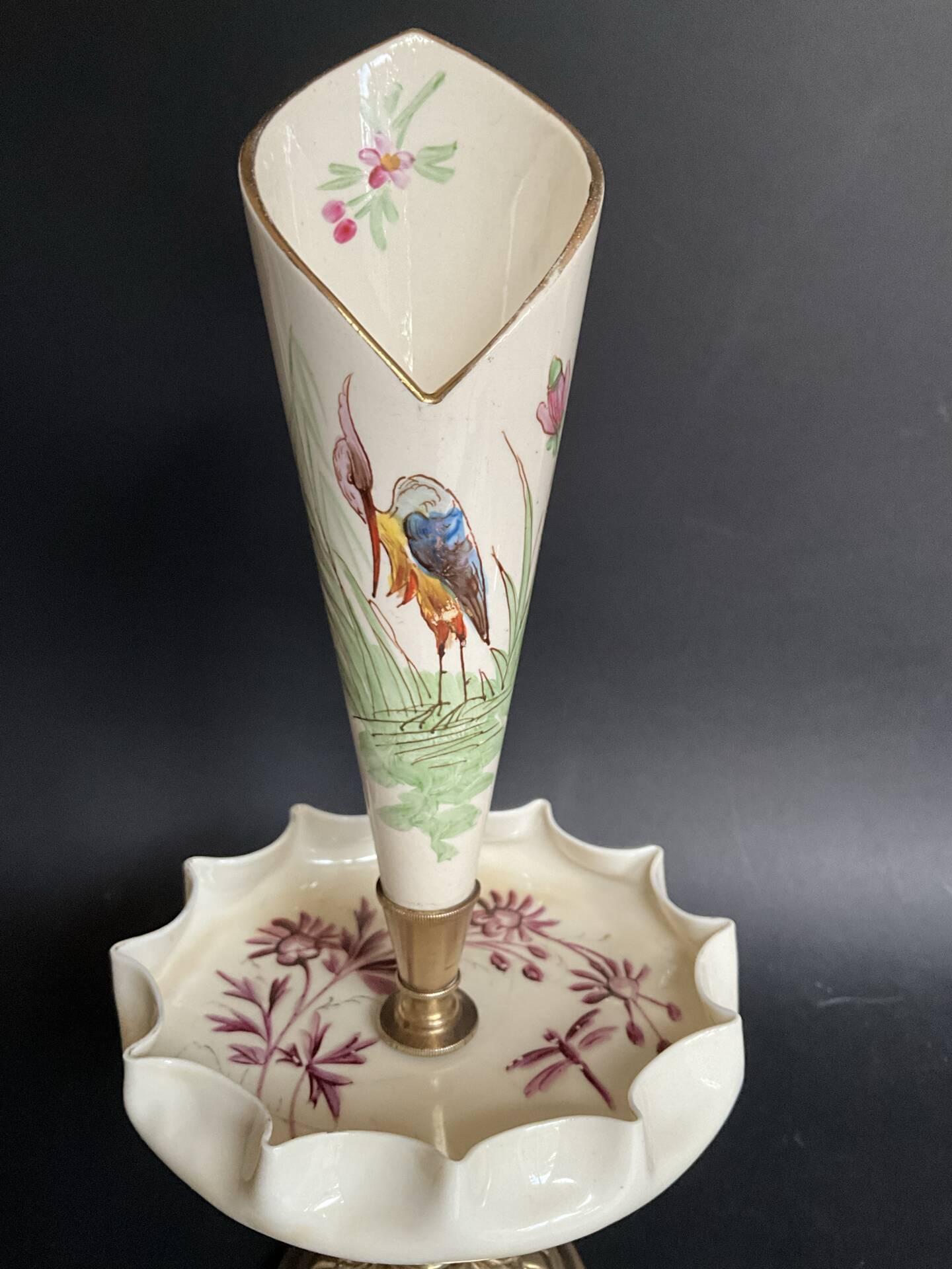 Art Nouveau fireplace bouquet holder Saint-Clément