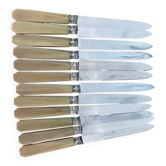 12 couteaux en galathite art déco