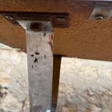 Vintage 1970s ceramic tile coffee table with chrome legs.