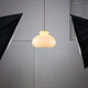 Mid-century Yellow Glass & Brass Pendant Lamp