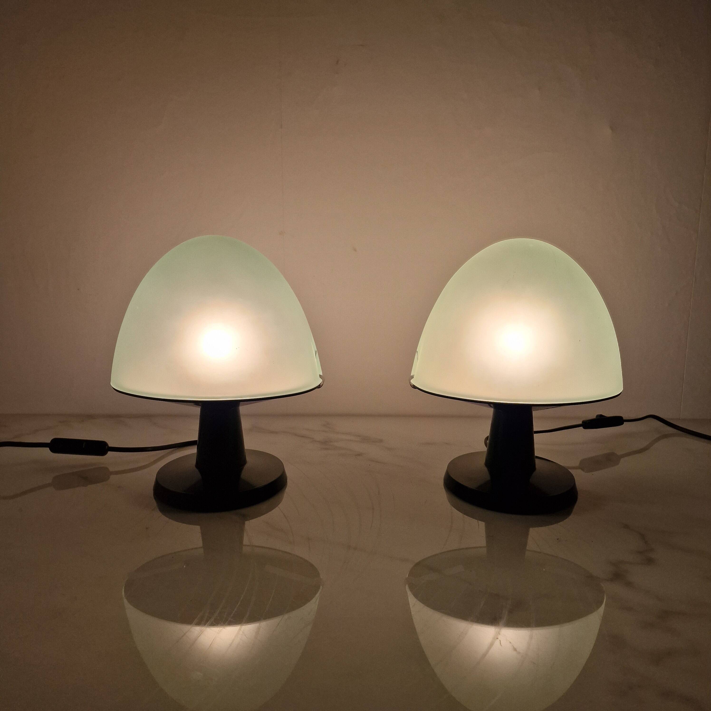 Set of 2 Italian Table Lamps – Model Dolly by Valenti, Cusago (Milan), 1980