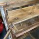 Vitrine comptoir bois exotique