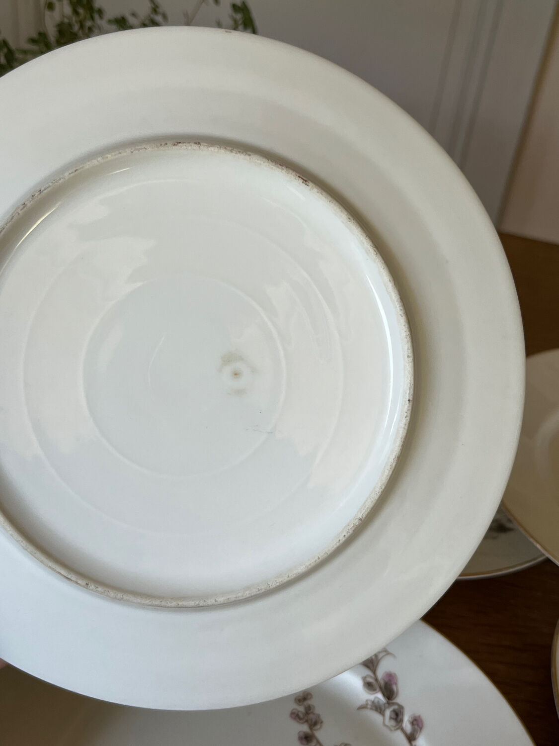 Assiettes à dessert peintes main