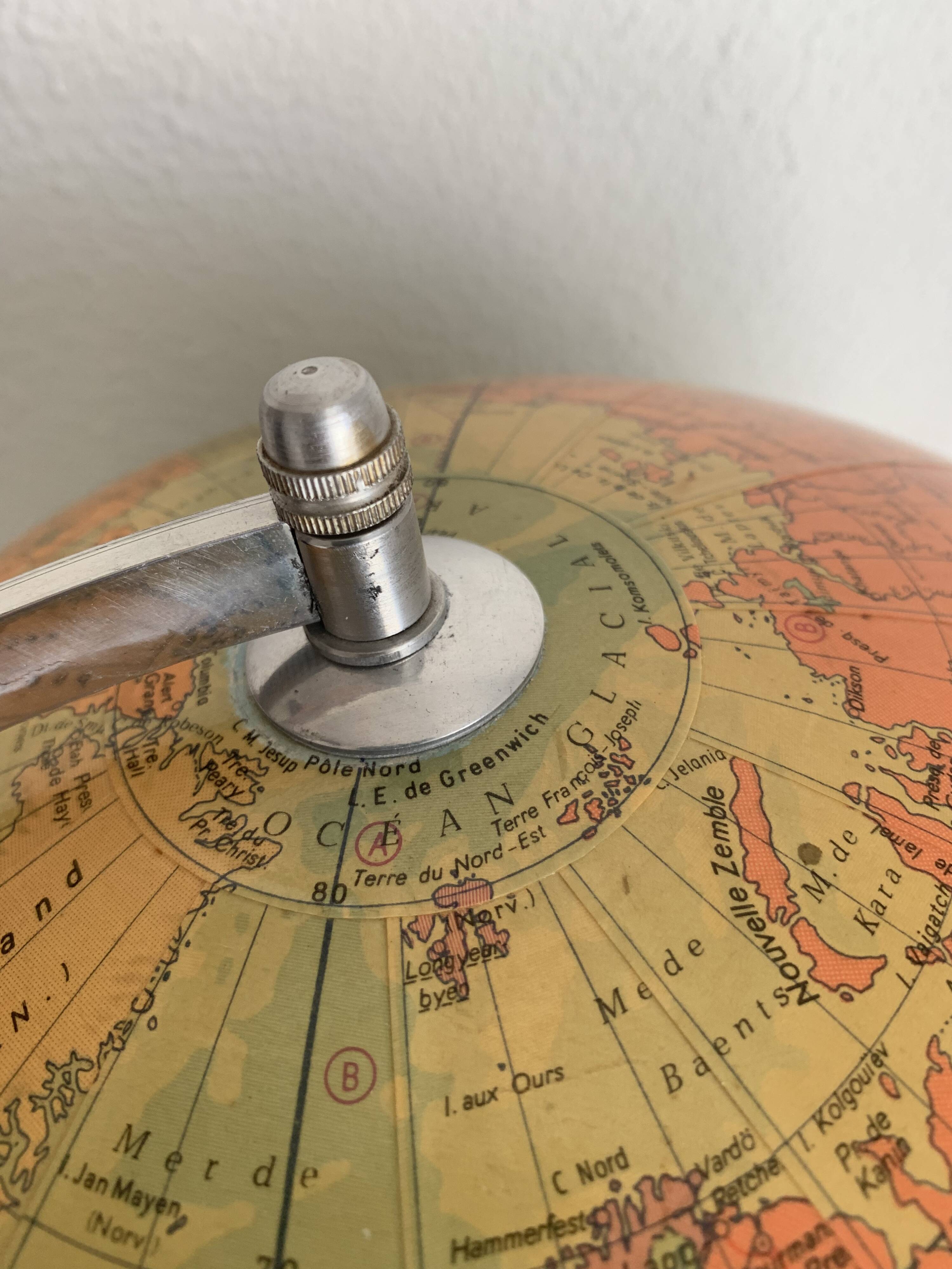 Globe terrestre vintage 1978 de Räth Leipzig ex-RDA - 43 cm