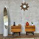Pair of minimalist vintage bedside tables – 60s look